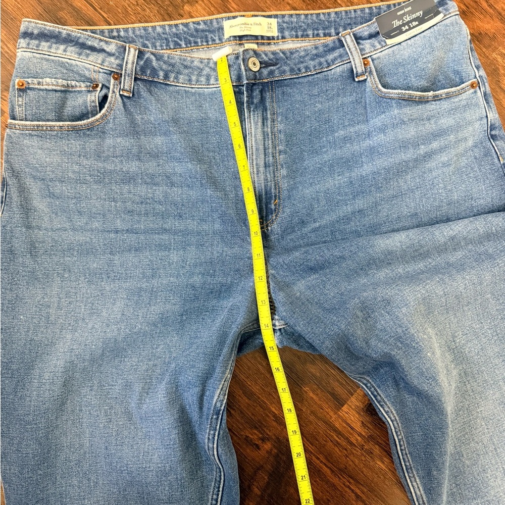 Abercrombie & Fitch The Skinny Ankle Curve Love High Rise Jeans Size 18R NWT - Picture 9 of 12
